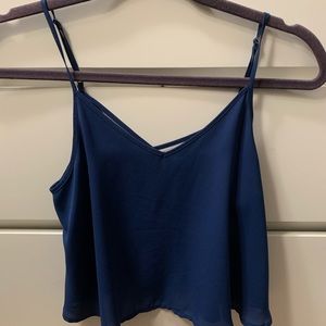 Blue v-neck cami